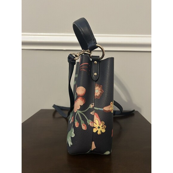 Coach Small Town Bucket Bag With Dreamy Land Floral Print Midnight Navy - Picture 4 of 7